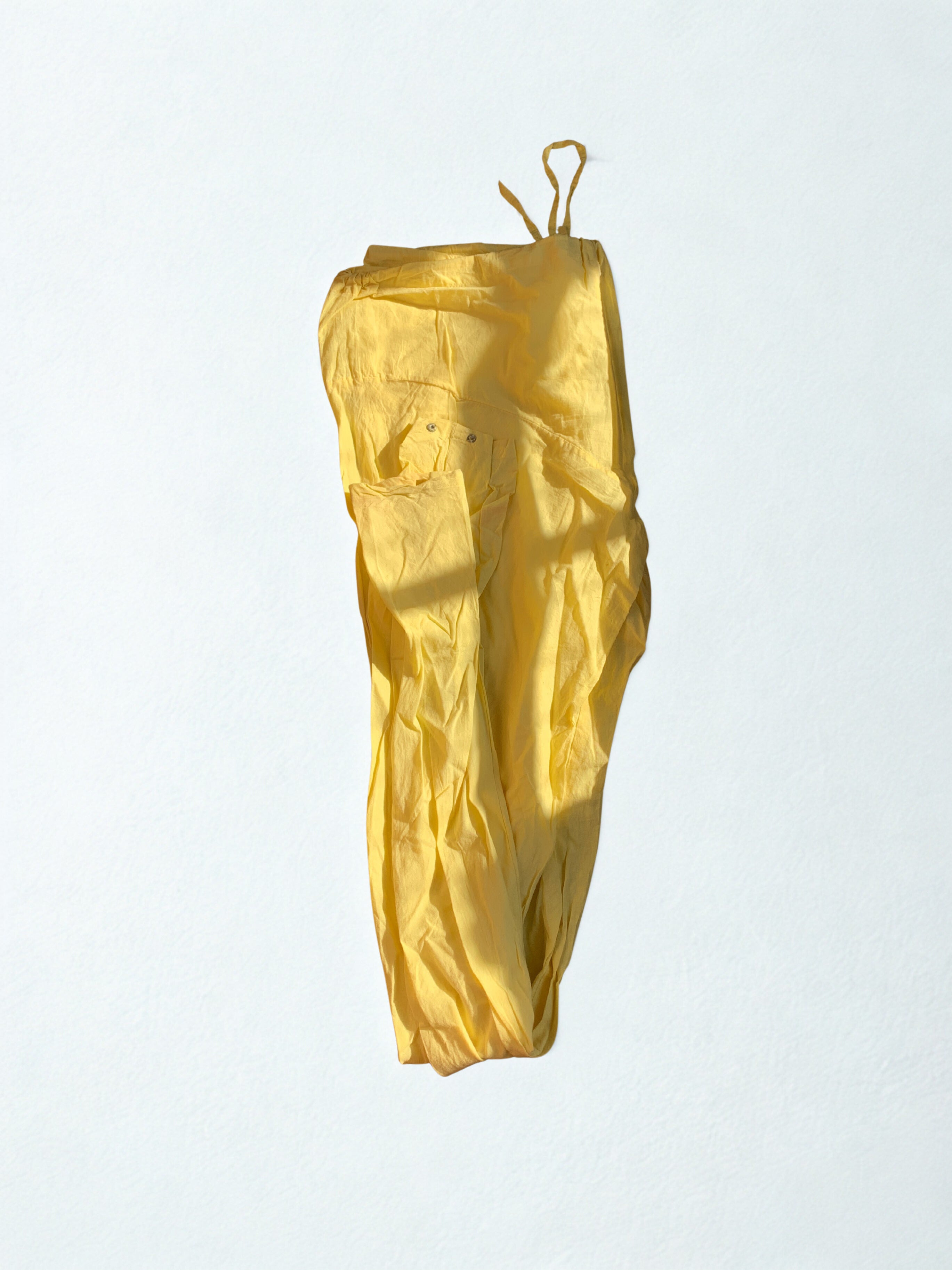 Chikankari Peach Kurti with Yellow Churidar